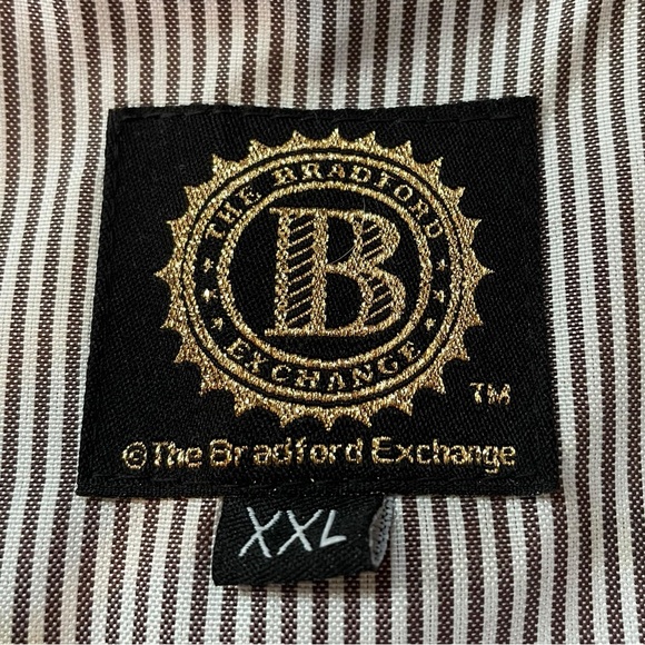 The Bradford Exchange John Wayne The Duke Western Rebel Outlaw Moto Leather Vest - Picture 5 of 7